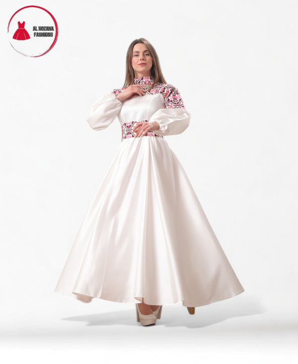 Classic Embroidered Flared Dress – Timeless Craftsmanship #29
