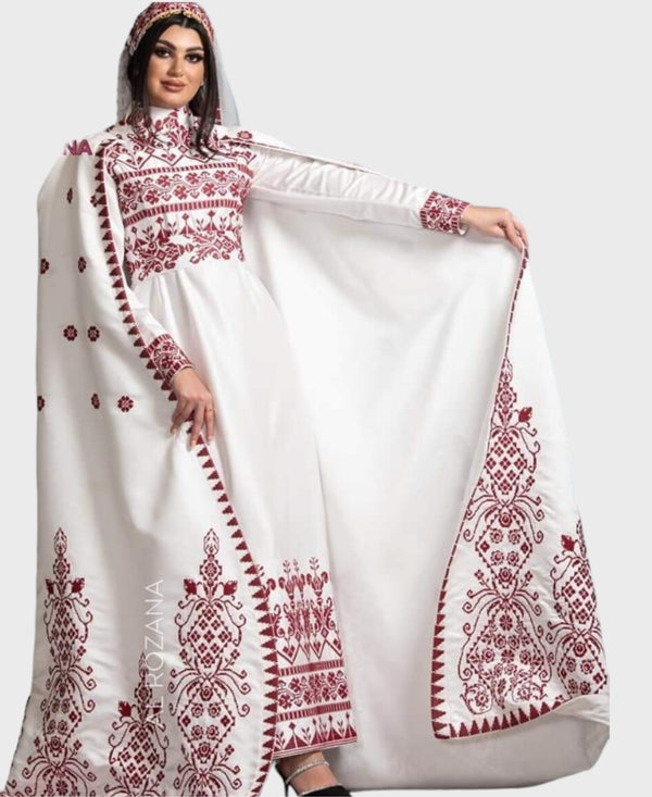 Stain dress with Traditional embroidery #1090